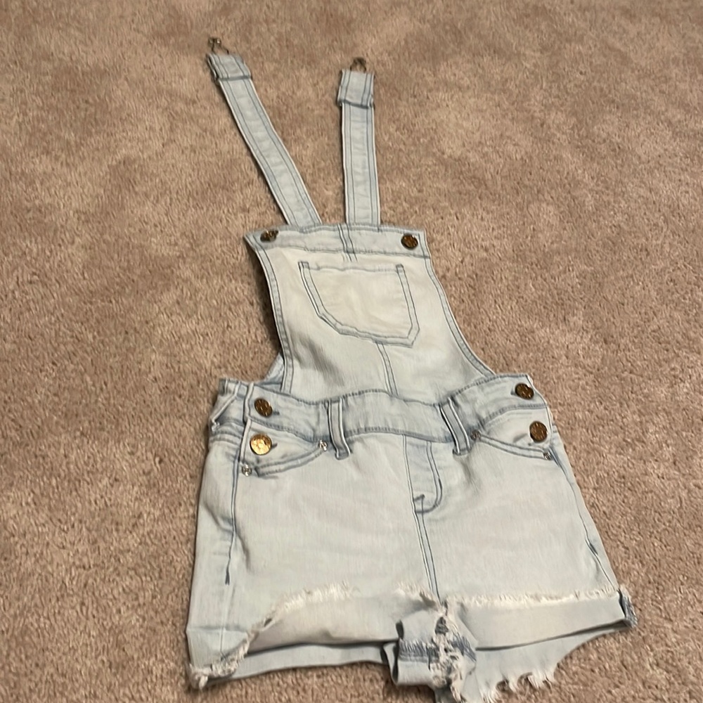 Blue overalls kids girls